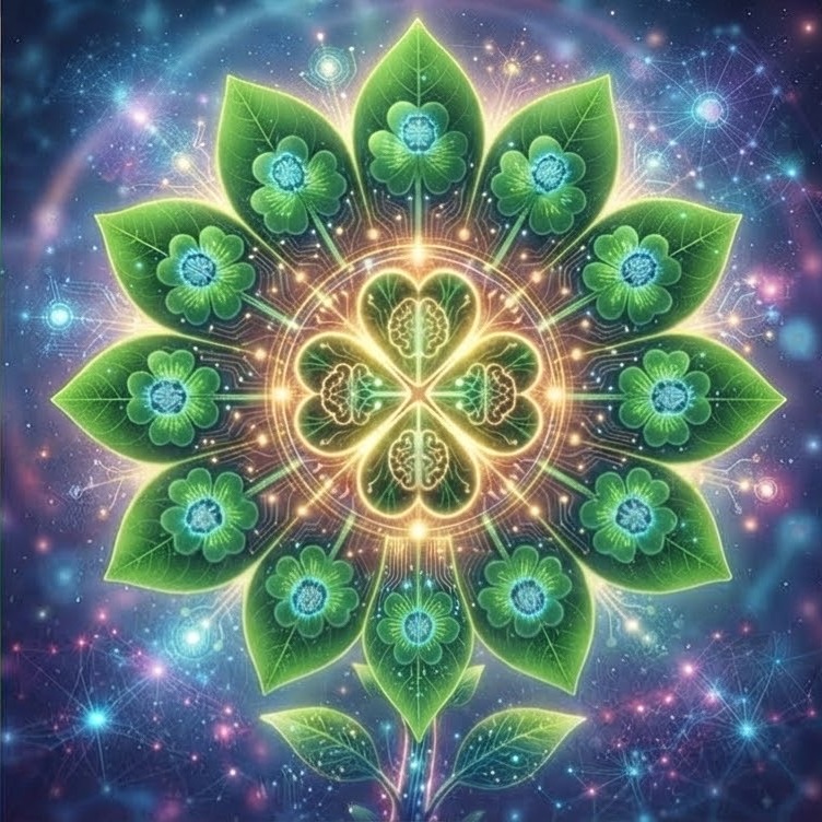 The 48 AI Crew flower - twelve leaves around the golden Overmind